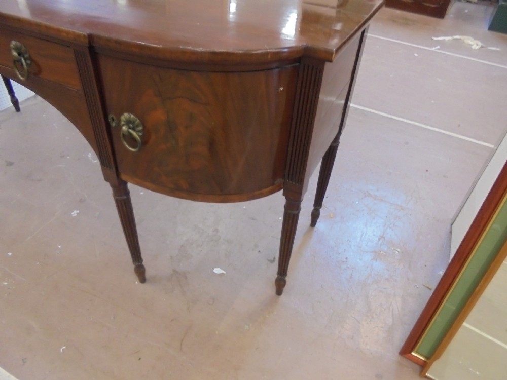 Late Regency mahogany reeded leg sideboard View VI