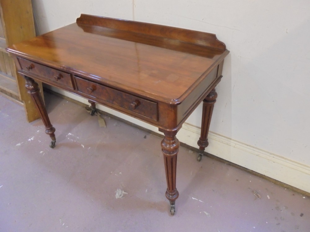 Victorian  walnut side table, writing table, dressing table View II