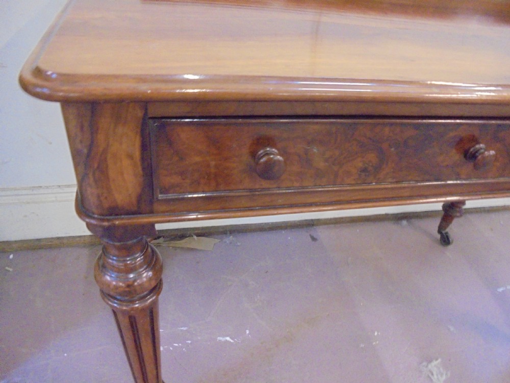 Victorian  walnut side table, writing table, dressing table View III