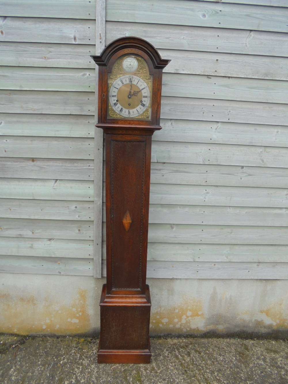 Oak Grandmother chiming long case clock