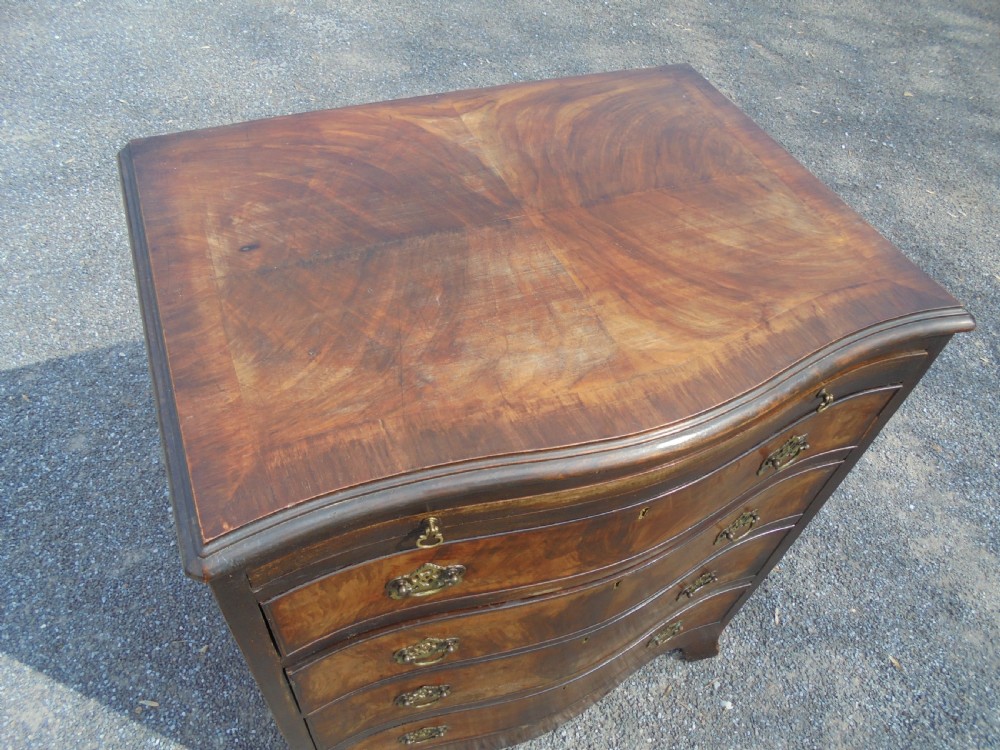 Small walnut four drawer chest with slide View VIII
