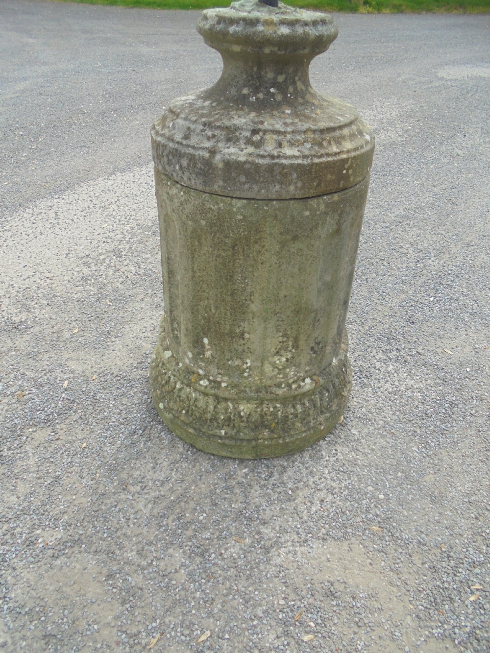 Armillary sphere standing on a weathered stone base View IV