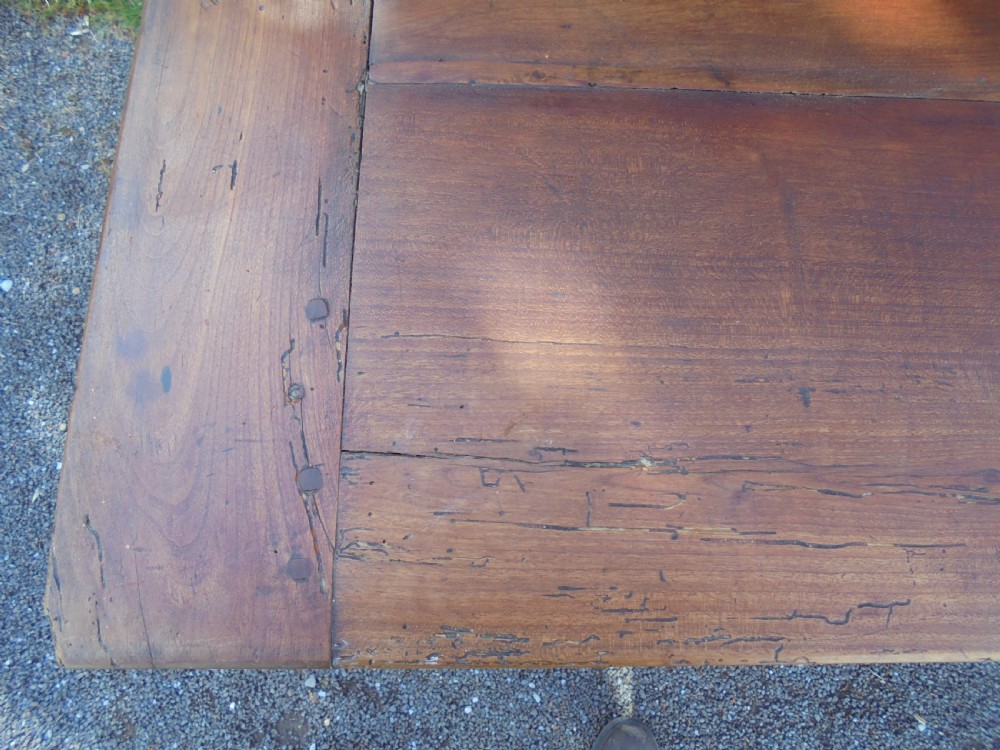 Early 19th century French cherry wood farmhouse table seats eight View III