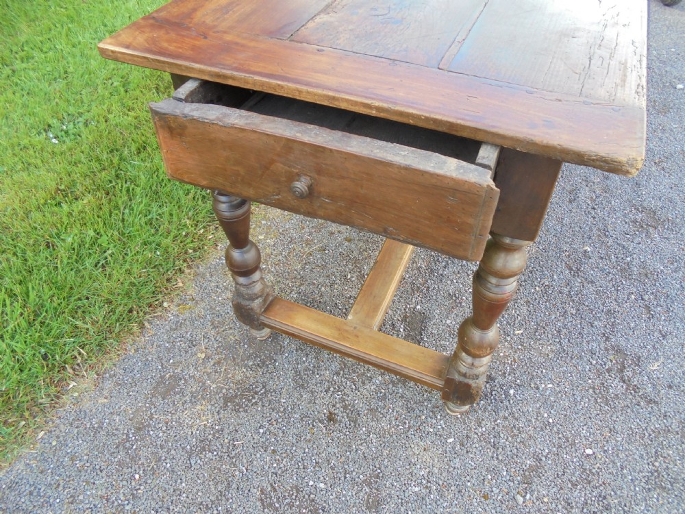 Early 19th century French cherry wood farmhouse table seats eight View IV