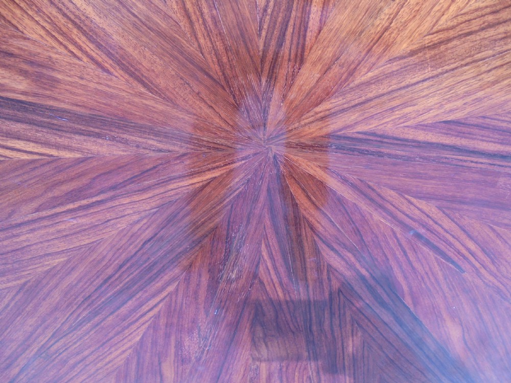 Sun burst mahogany circular dining  hall table View IV
