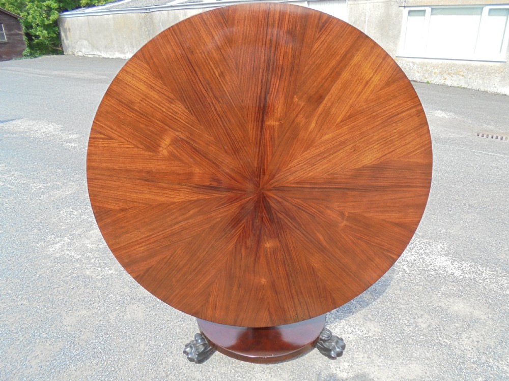Sun burst mahogany circular dining  hall table View V