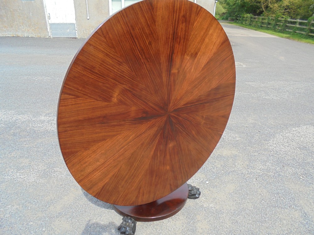 Sun burst mahogany circular dining  hall table View VI