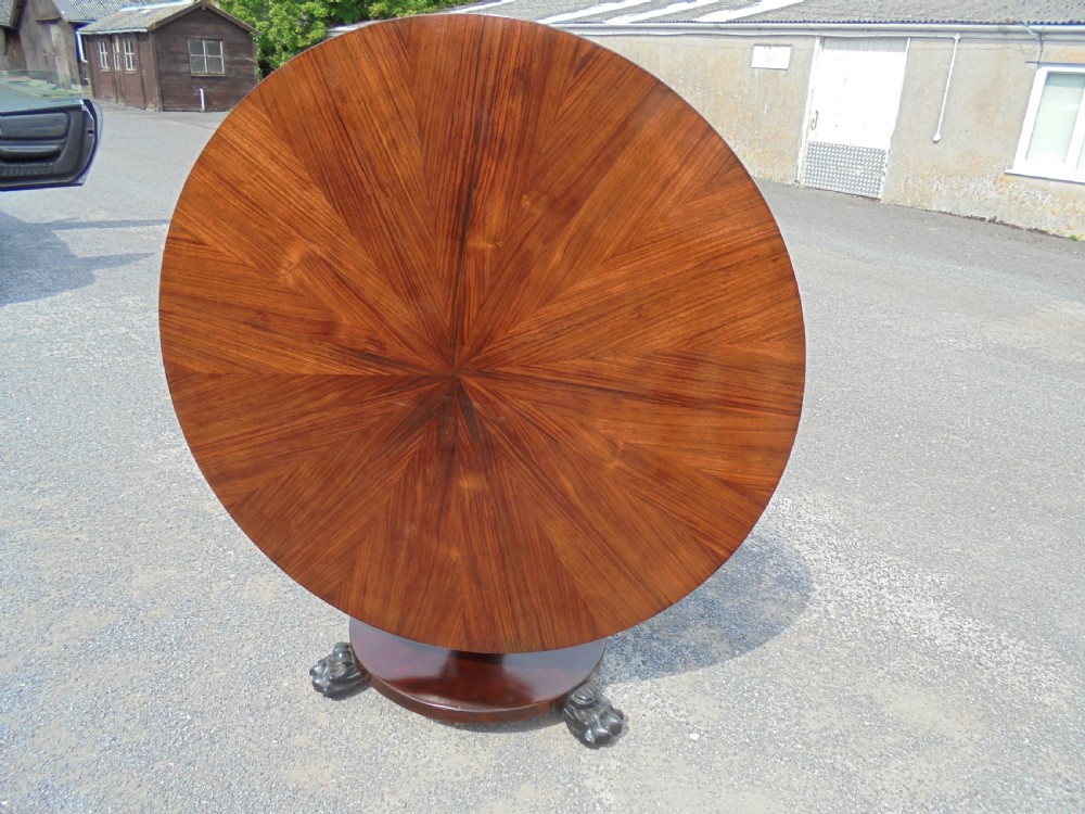 Sun burst mahogany circular dining  hall table View VII