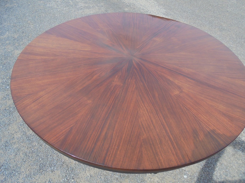 Sun burst mahogany circular dining  hall table View VIII