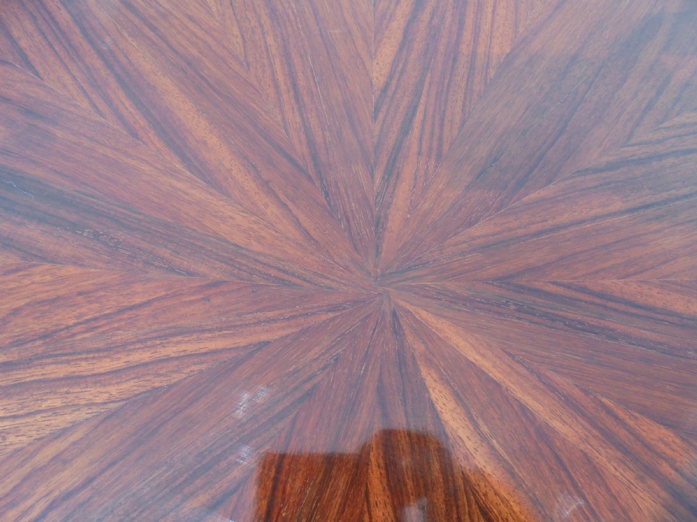 Sun burst mahogany circular dining  hall table View X