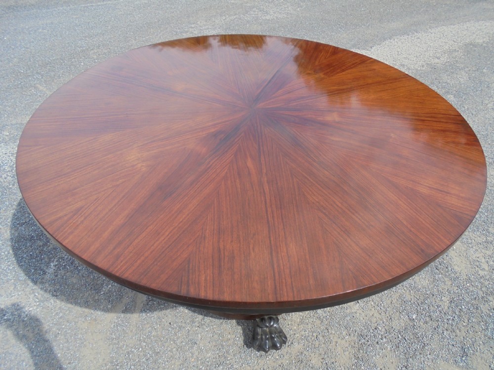 Sun burst mahogany circular dining  hall table View XI