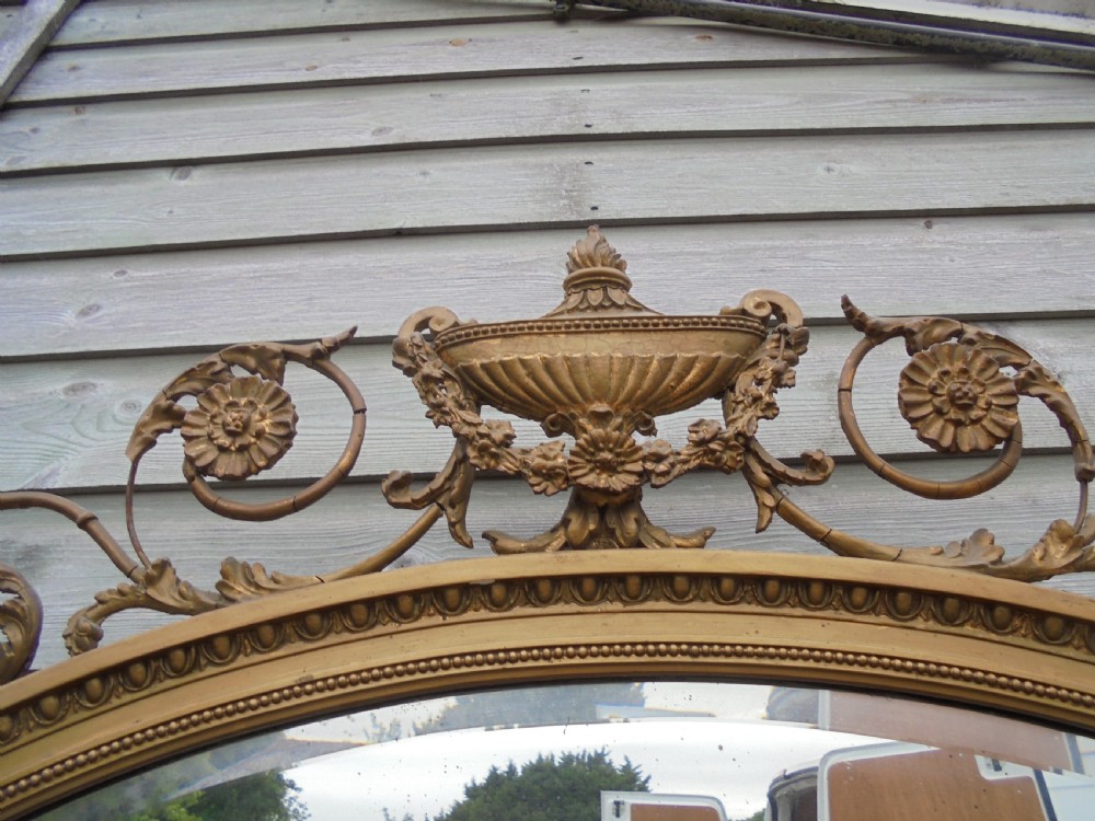 Victorian Adams style gilded oval wall mirror View III