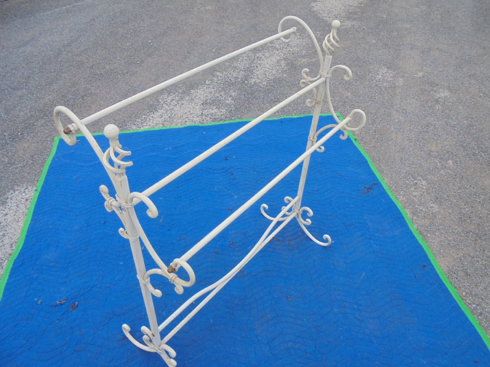 Painted iron towel rail or clothes stand