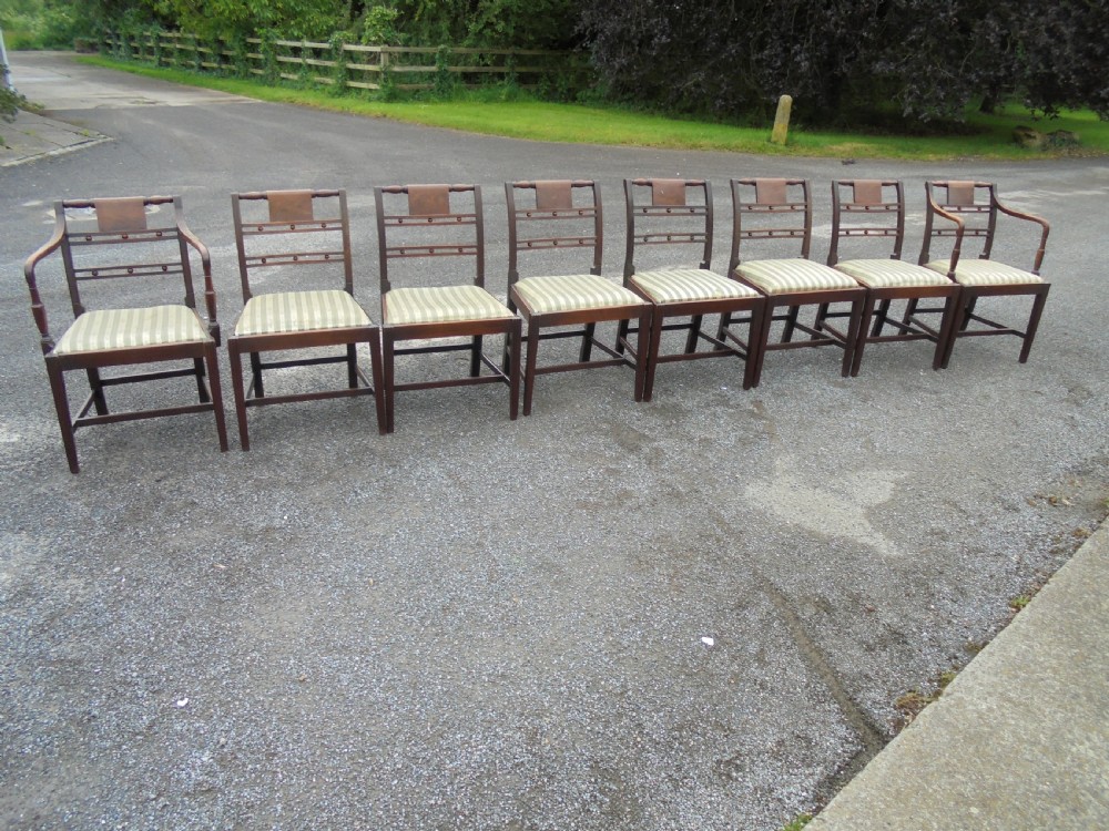 Set of eight Regency dining chairs View III