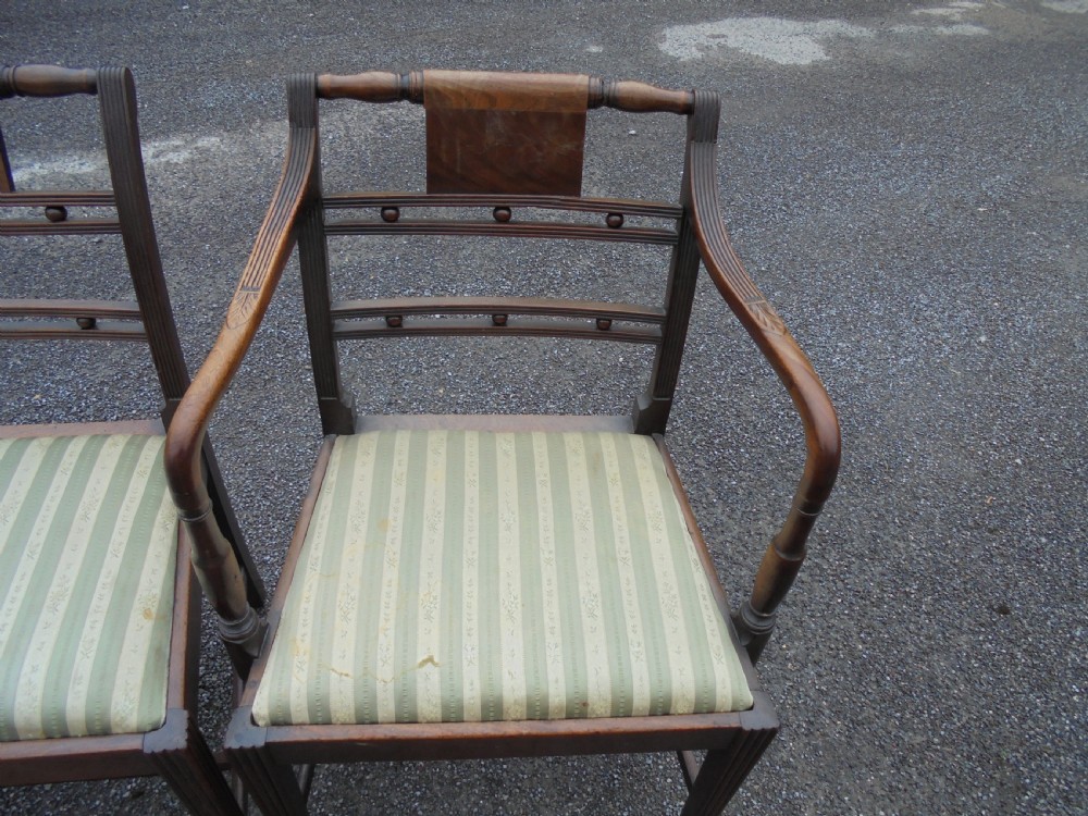 Set of eight Regency dining chairs View V
