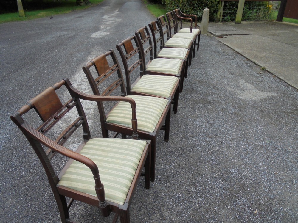 Set of eight Regency dining chairs View VI