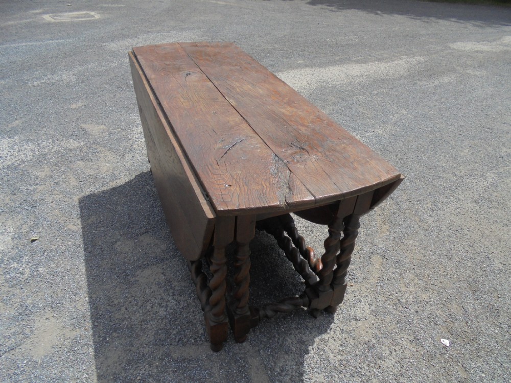 Large English Oak Gateleg dining table View IX