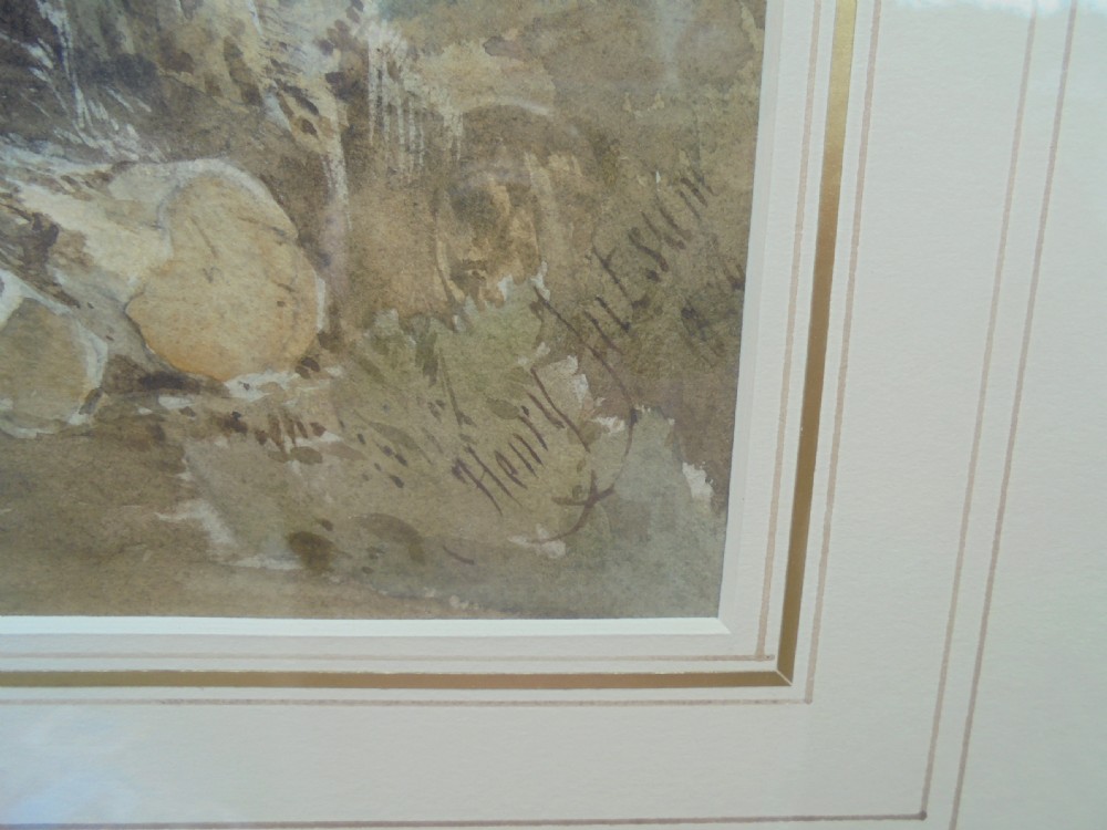 Framed Watercolour by Henry Jutsum 1816-69 East Anglia View IV
