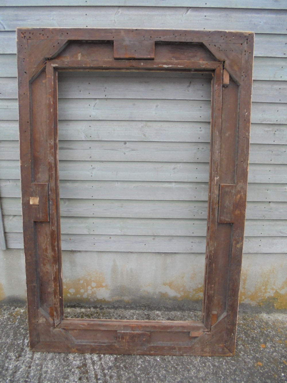 Large 18th century gilded portrait frame . View II