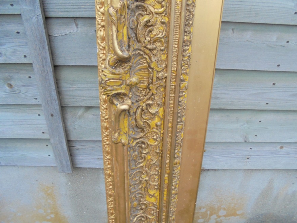 Large 18th century gilded portrait frame . View VI