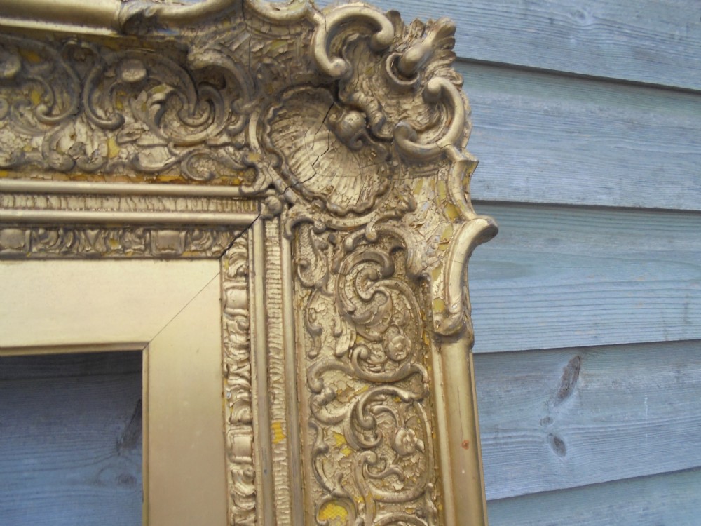 Large 18th century gilded portrait frame . View IX