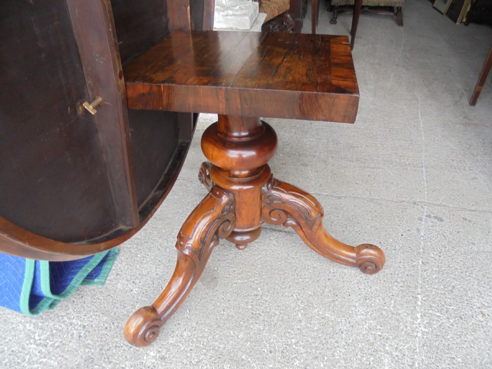 Victorian circular rosewood hall or dining table View II