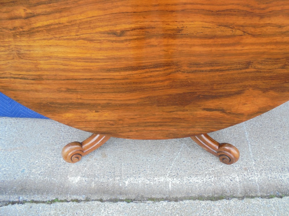 Victorian circular rosewood hall or dining table View IV