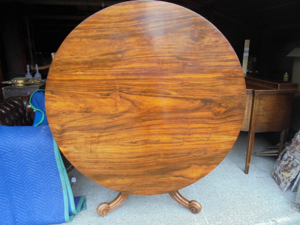 Victorian circular rosewood hall or dining table View VII