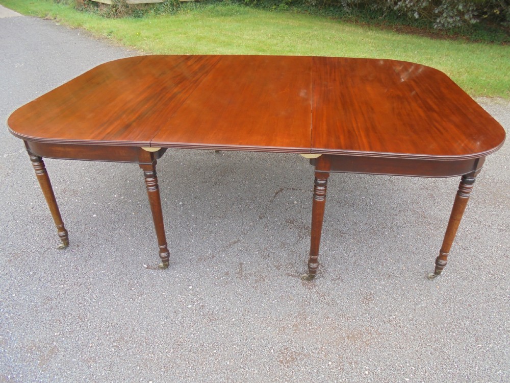 Late 18th century D end dining table. Seats ten. View X