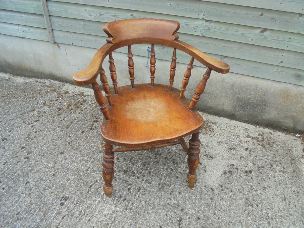 19th century Ash and Elm Captain's chair