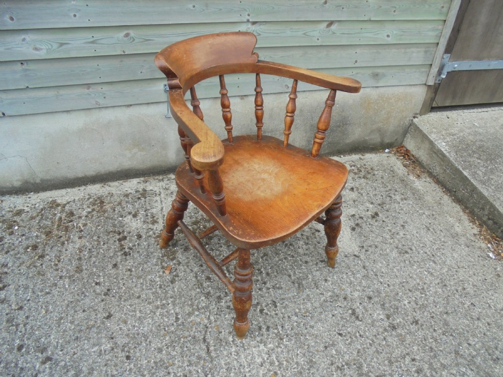 19th century Ash and Elm Captain's chair View II