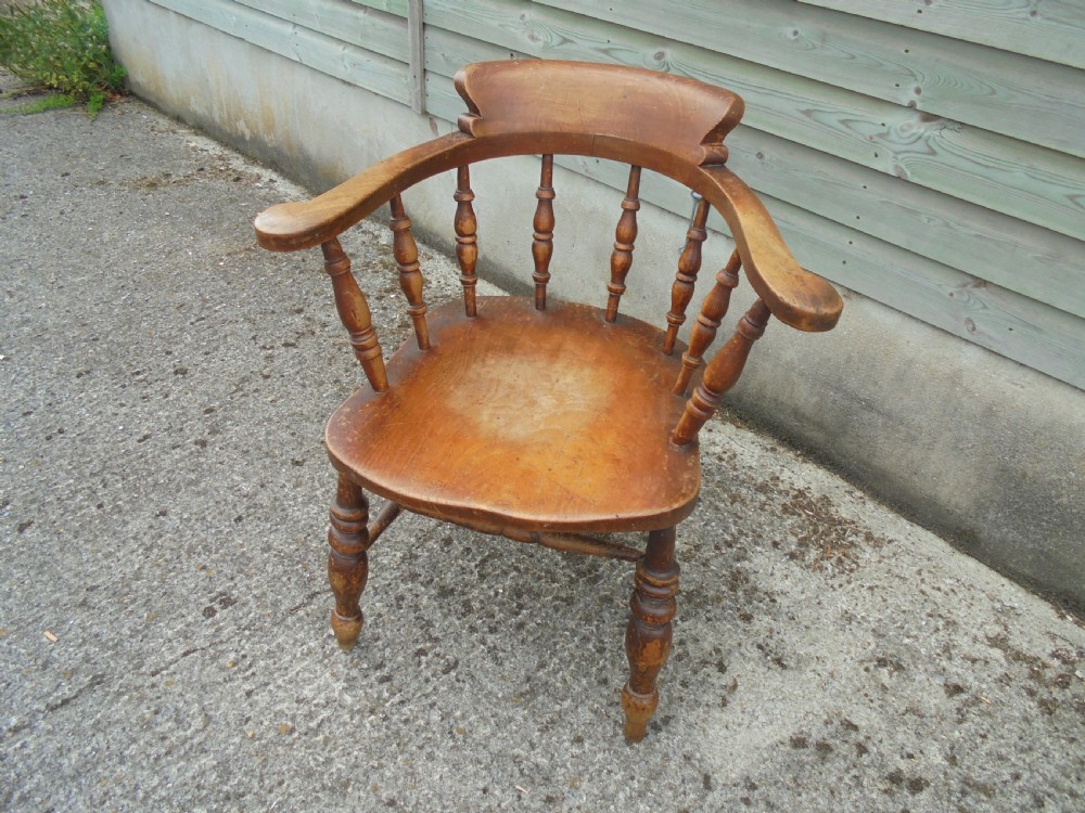 19th century Ash and Elm Captain's chair View III