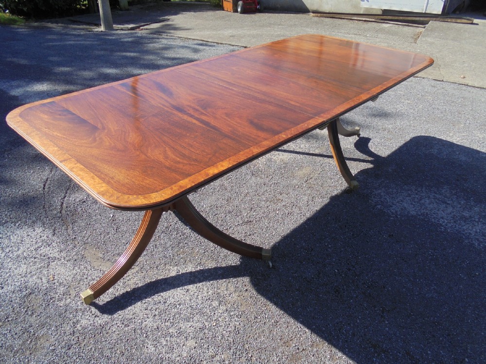 Regency Style Twin Pillar Dining Table