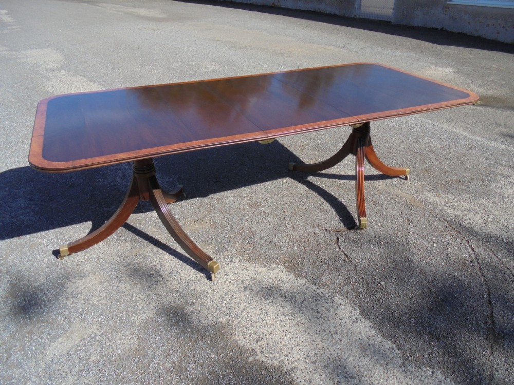 Regency Style Twin Pillar Dining Table View II