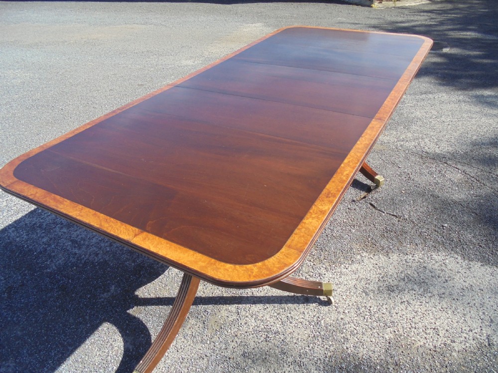 Regency Style Twin Pillar Dining Table View III