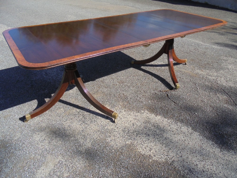 Regency Style Twin Pillar Dining Table View IV