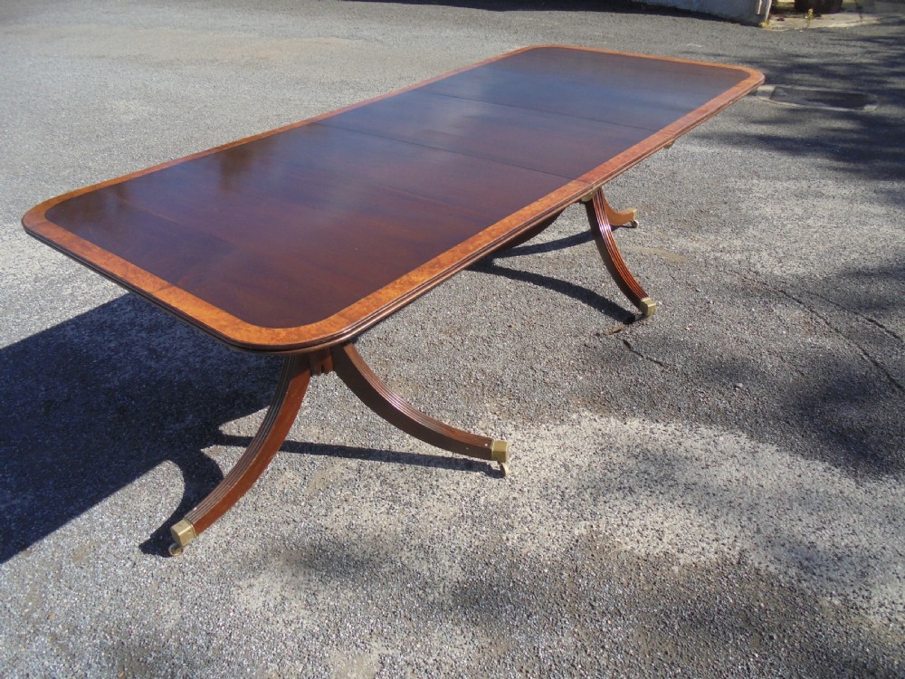 Regency Style Twin Pillar Dining Table View VI