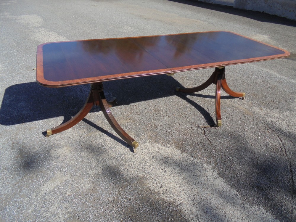 Regency Style Twin Pillar Dining Table View VII
