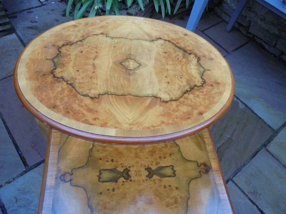 Waring and Gillow walnut nest of three tables. View V