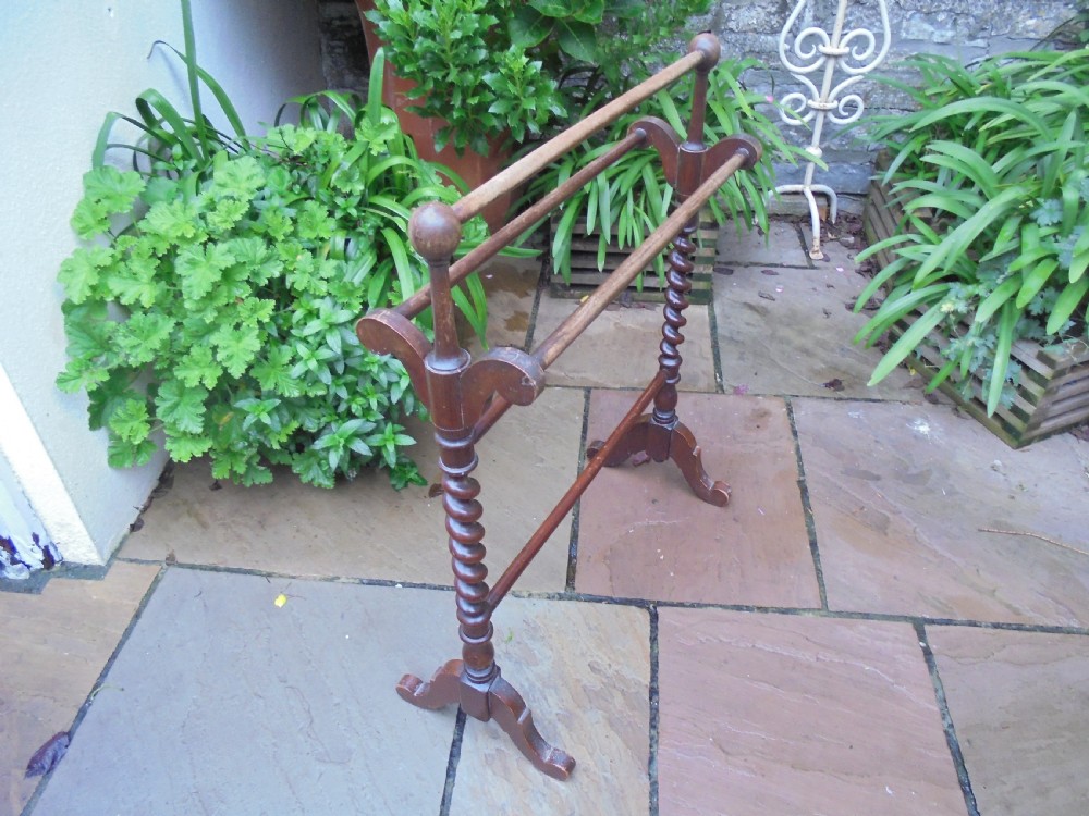 Victorian barley twist towel rail View III