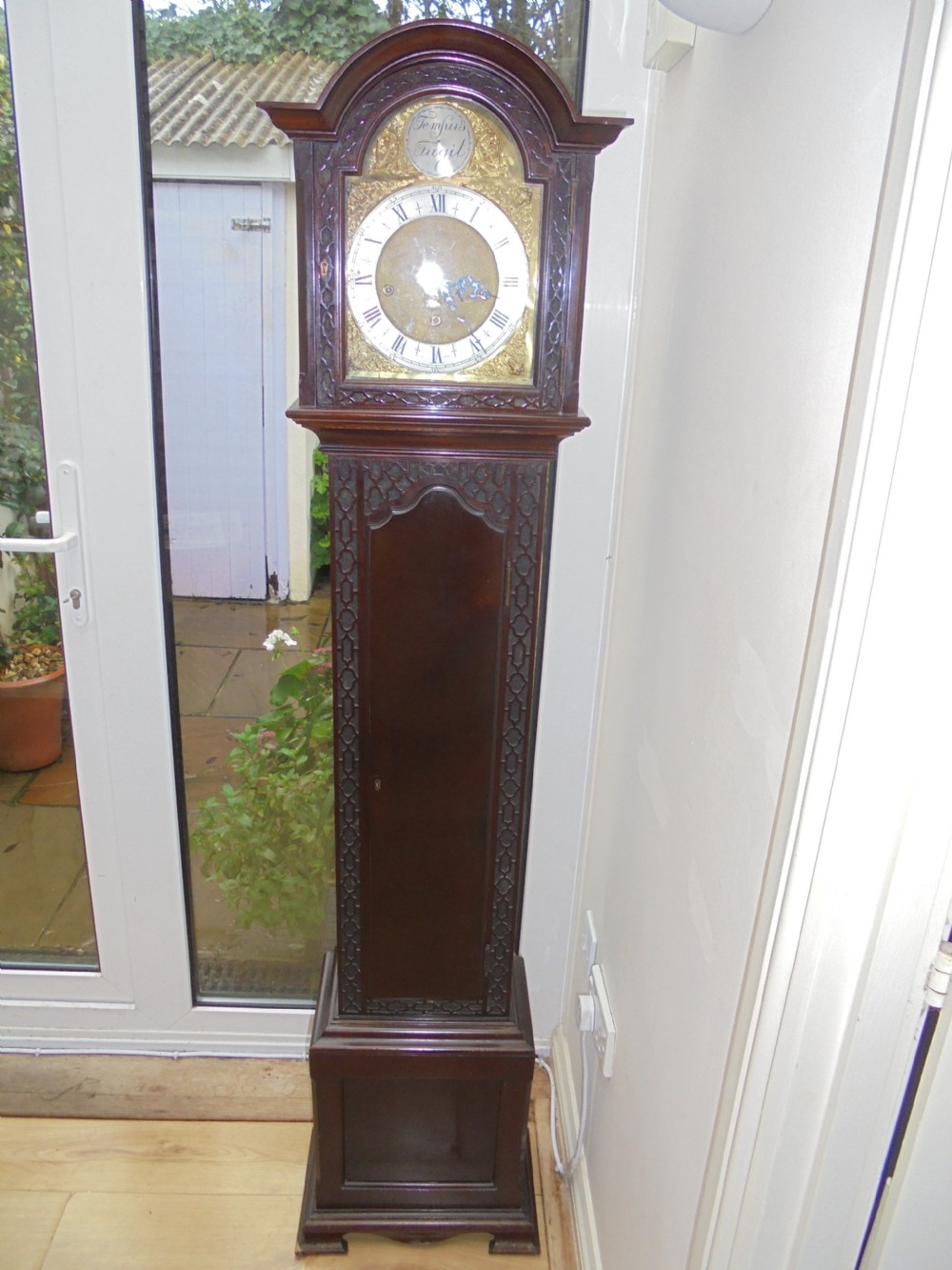 Grandmother clock, mahogany, Chippendale style View II