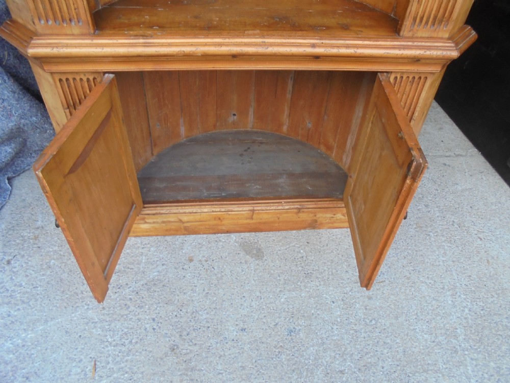 George 111  Barrel Back Pine Corner Cupboard   View II