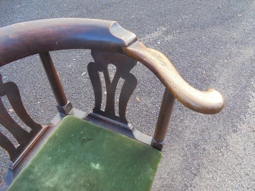 18th century mahogany corner commode chair View III