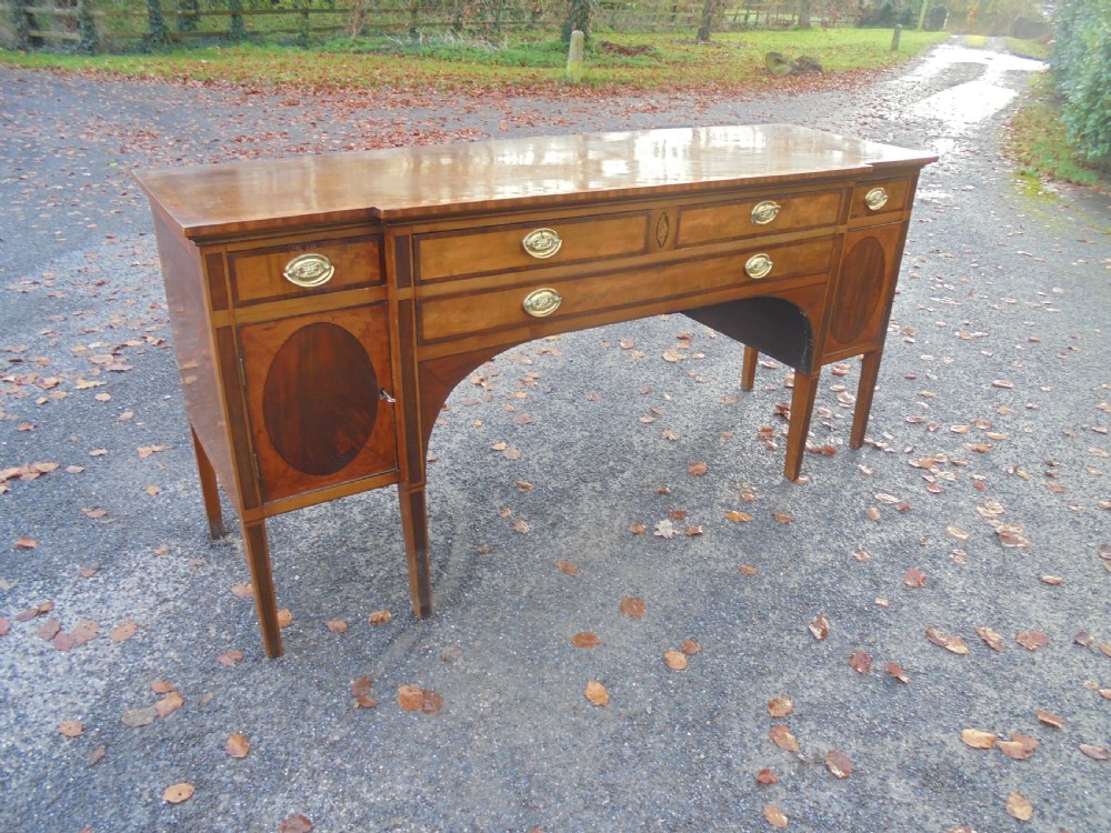 18th century Sheraton period breakfront sideboard View VI