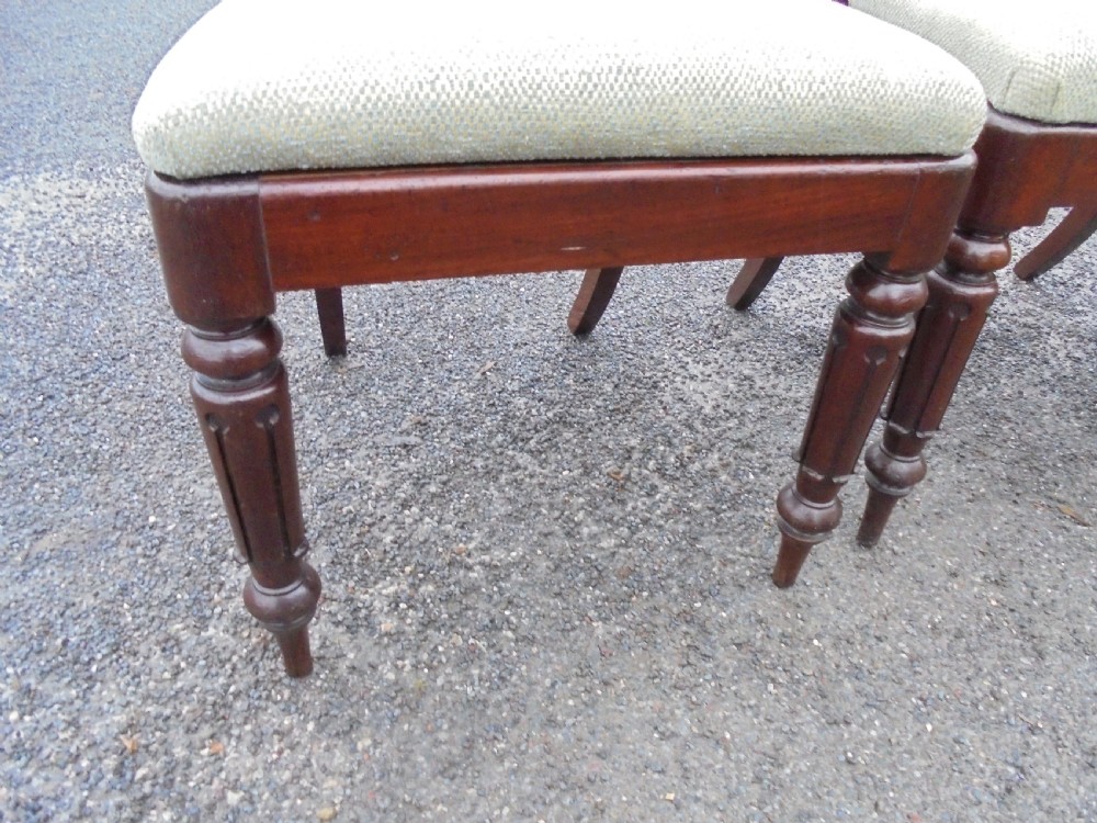Set of six mahogany bar back dining chairs View IV