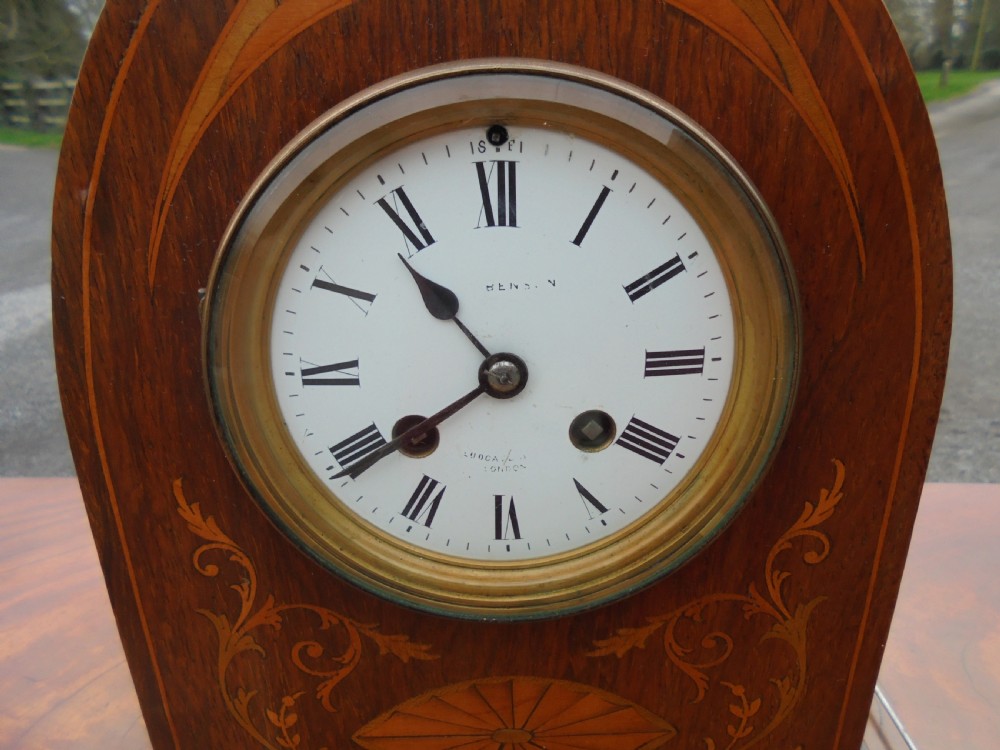 Edwardian bracket clock by Benson of London View III