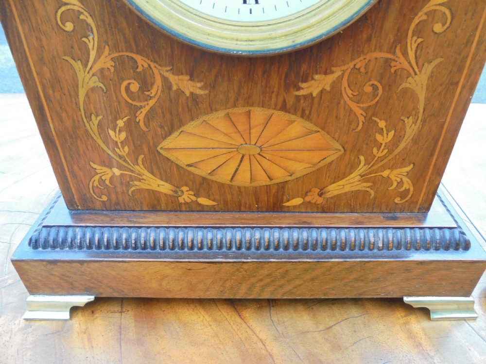 Edwardian bracket clock by Benson of London View V