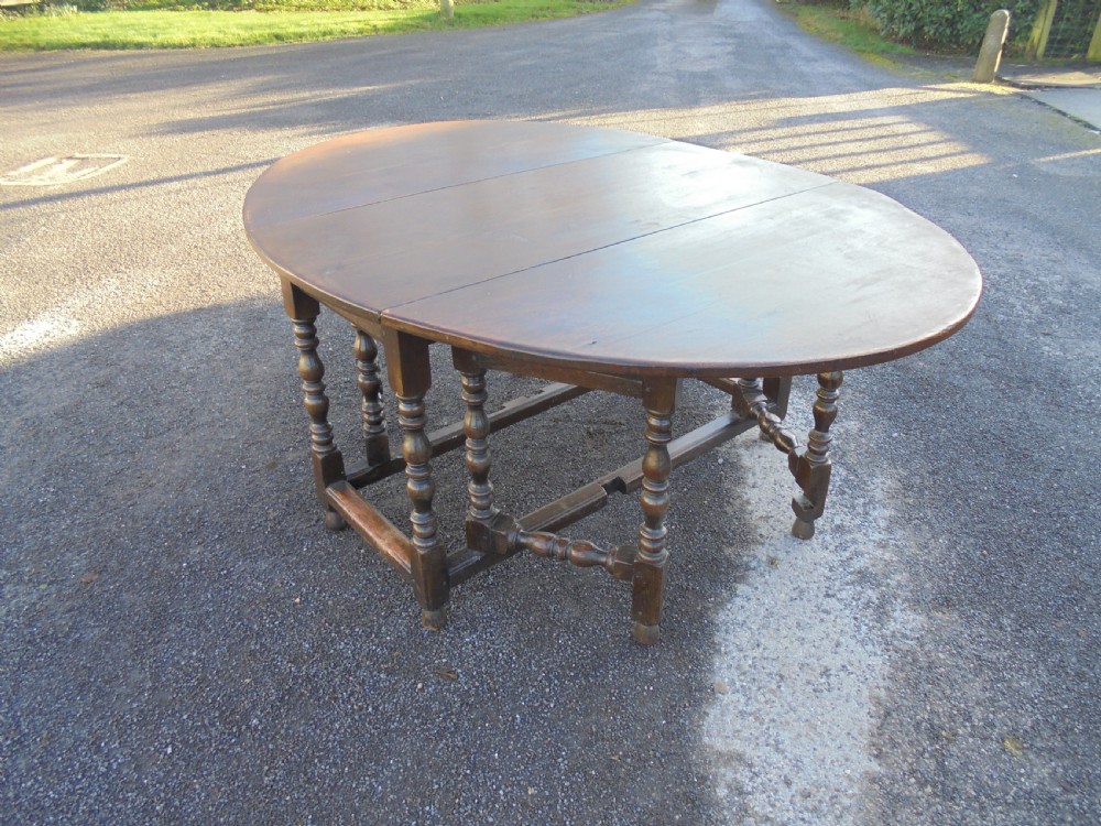Large double gate oak Gateleg Table
