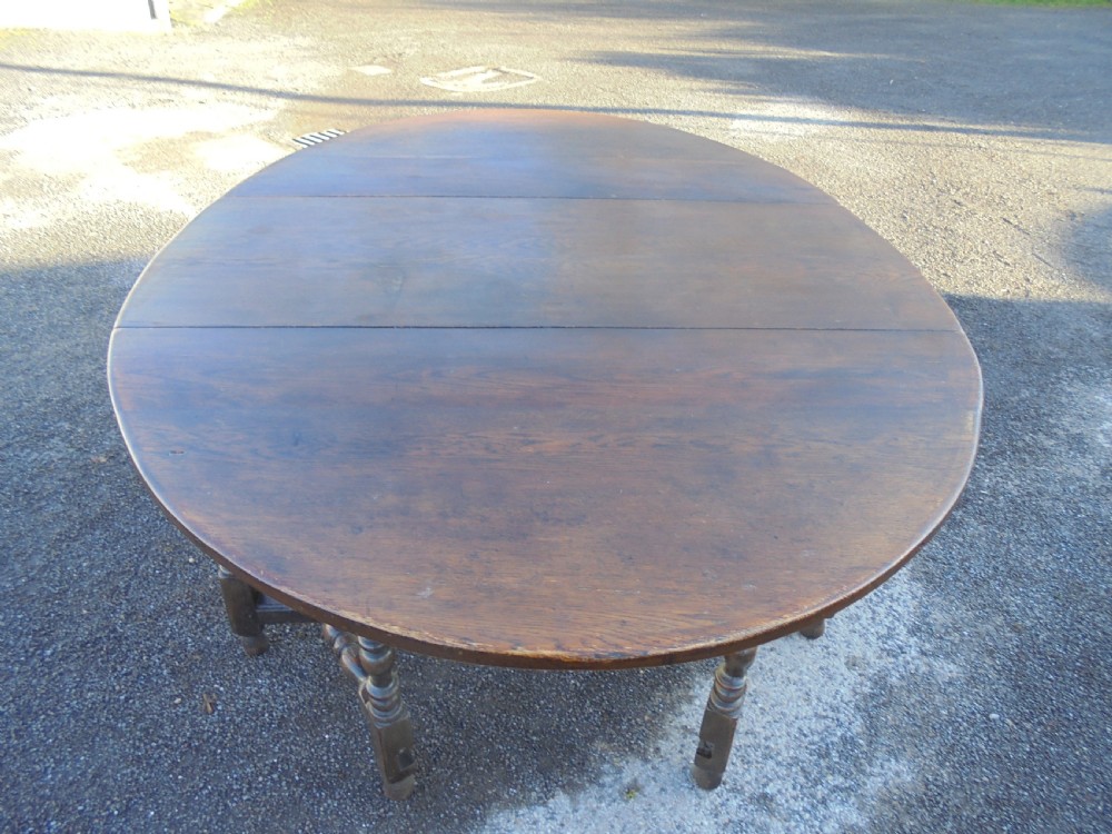 Large double gate oak Gateleg Table View IV