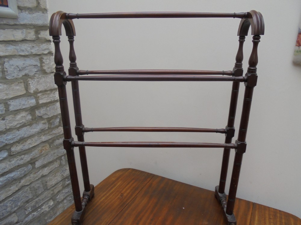 Victorian mahogany towel rail